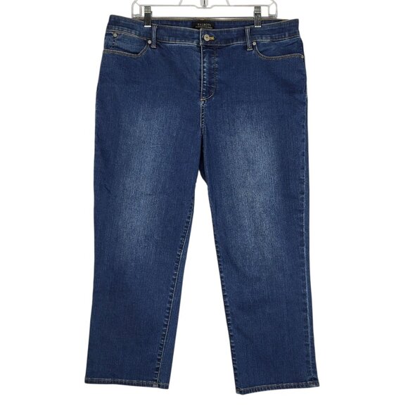 Talbots Flawless Five-Pocket Crop Jeans Women's 16 Medium Wash Stretch Comfort - Picture 2 of 10